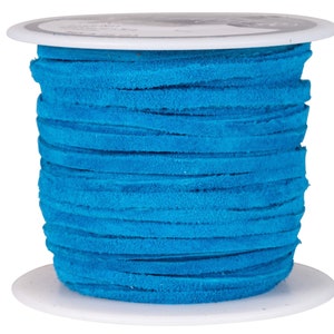 Suede Lacing - (1) 25 yard (75 foot) spool, 1/8th inch lace. Dark Turquoise Color. (3218x25DT) Y1L