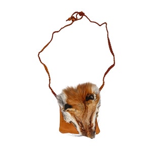 Real Red Fox Face Bag: 5.5&quot; x 5.5&quot; (422-66-G4799) Y1L