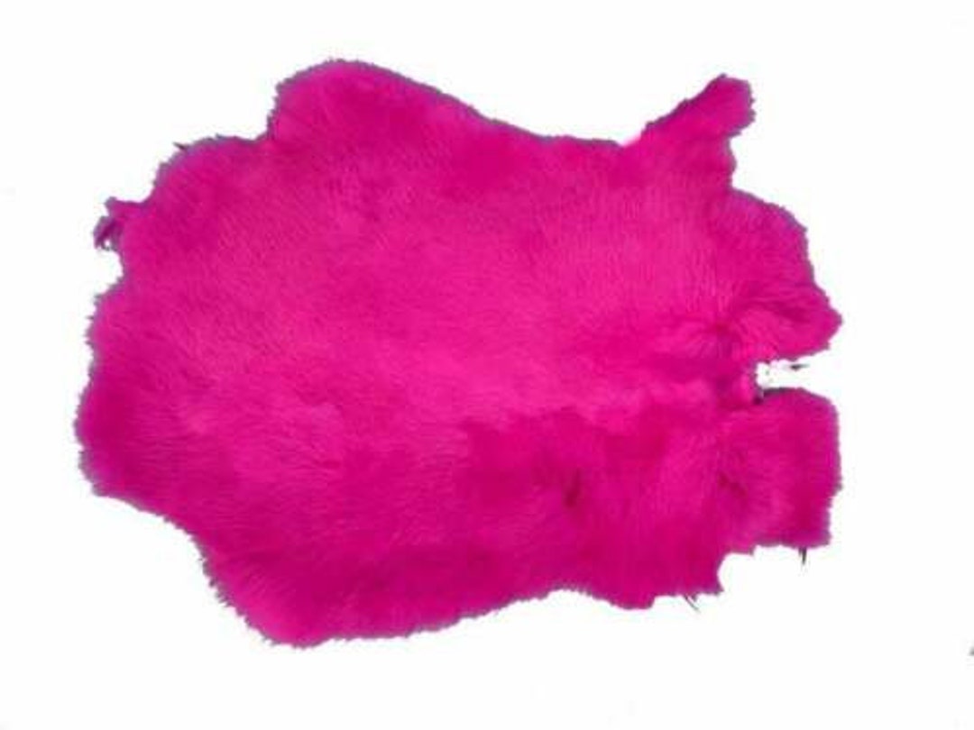 Rabbit Skin Better Grade Dyed Fluorescent Cerise Pink Rabbit Skin 134511 L7 Etsy