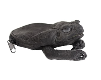 Black Dyed Cane Toad Coin Pouch (1019-10M-BK)