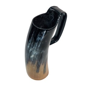 One Random Extra Large Natural Long Horn Cattle Viking Mug: Dark Coloring (1412R-10XL3-AS) Y3J
