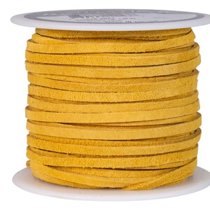 Suede Lacing - (1) 25 yard (75 foot) spool, 1/8th inch lace. Golden Nugget Color. (3218x25GN) Y1L