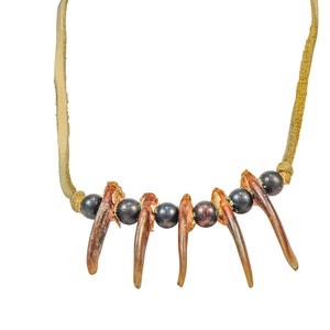Native Assembled Real 5-Claw North American Badger Claw Necklace (368-705-G4785) Y2H