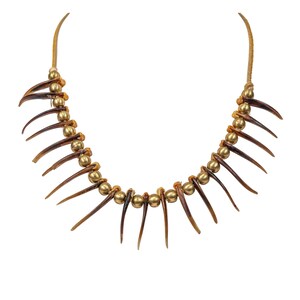 Real 20-Claw North American Badger Claw Necklace (560-720-G6361) Y1M