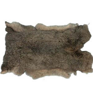 Jumbo Czech Rabbit Skin #1 quality: Natural Gray Brown Color (CB-283-1-CZNBG-G4165) Y2H