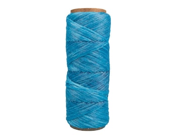 One roll of 100-foot Spool of Turquoise Blue 1/8th wide 70-lb test Imitation Sinew (287-1-34-TQ)
