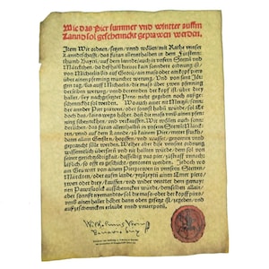 German Beer Purity Act of 1516 - Reinheitsgebot Parchment (123-004-AS) Y1E