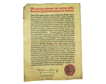 German Beer Purity Act of 1516 - Reinheitsgebot Parchment (123-004-AS) Y1E