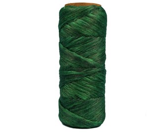 One roll of 100 foot Spool of Emerald Green 1/8th wide 60 lb test Imitation Sinew (287-1-34-EG) P7