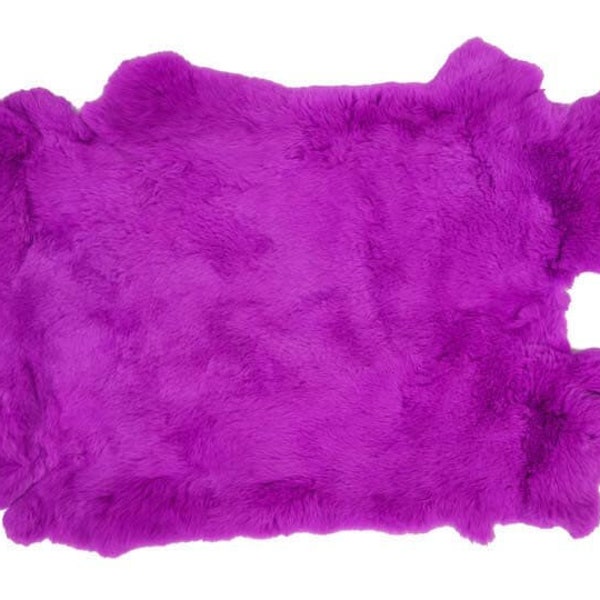 Rex Rabbit Skin #1 Dyed Purple Fuschia Pelt (142-1FUB-AS) Y2K