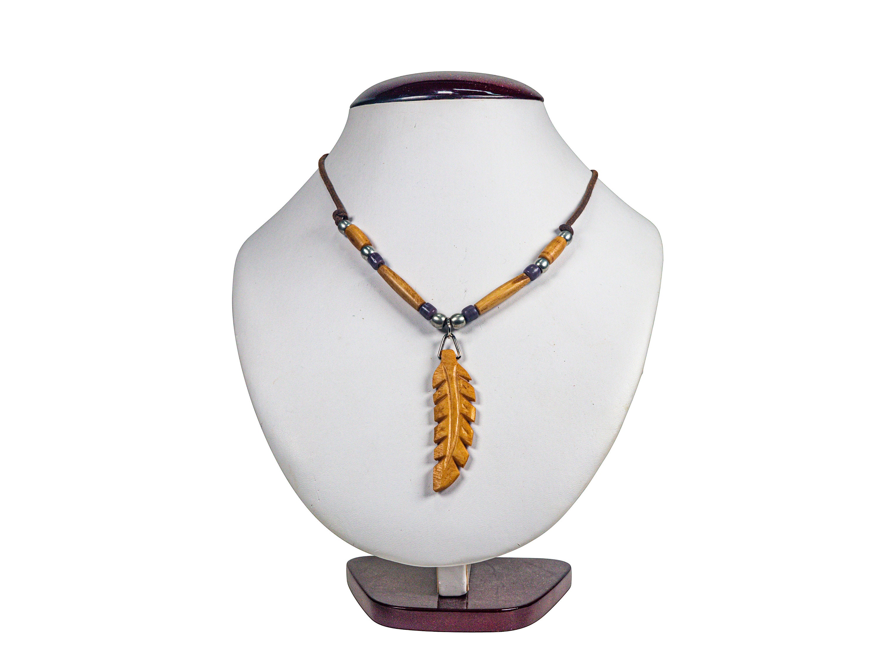 Native Assembled Mohawk Bone Feather Necklace (200-126) Y2K Native Assembled Mohawk Bone Feather Necklace (200-126) Y2K