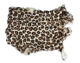 Printed Rabbit Skin: Leopard 2 Pattern (188-P17D)