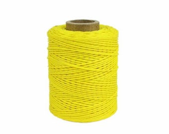 Macrame/ Jewelry Twine: Polyester 2-PLY Waxed 2 oz. Yellow (TW18-2W-2YL) L2