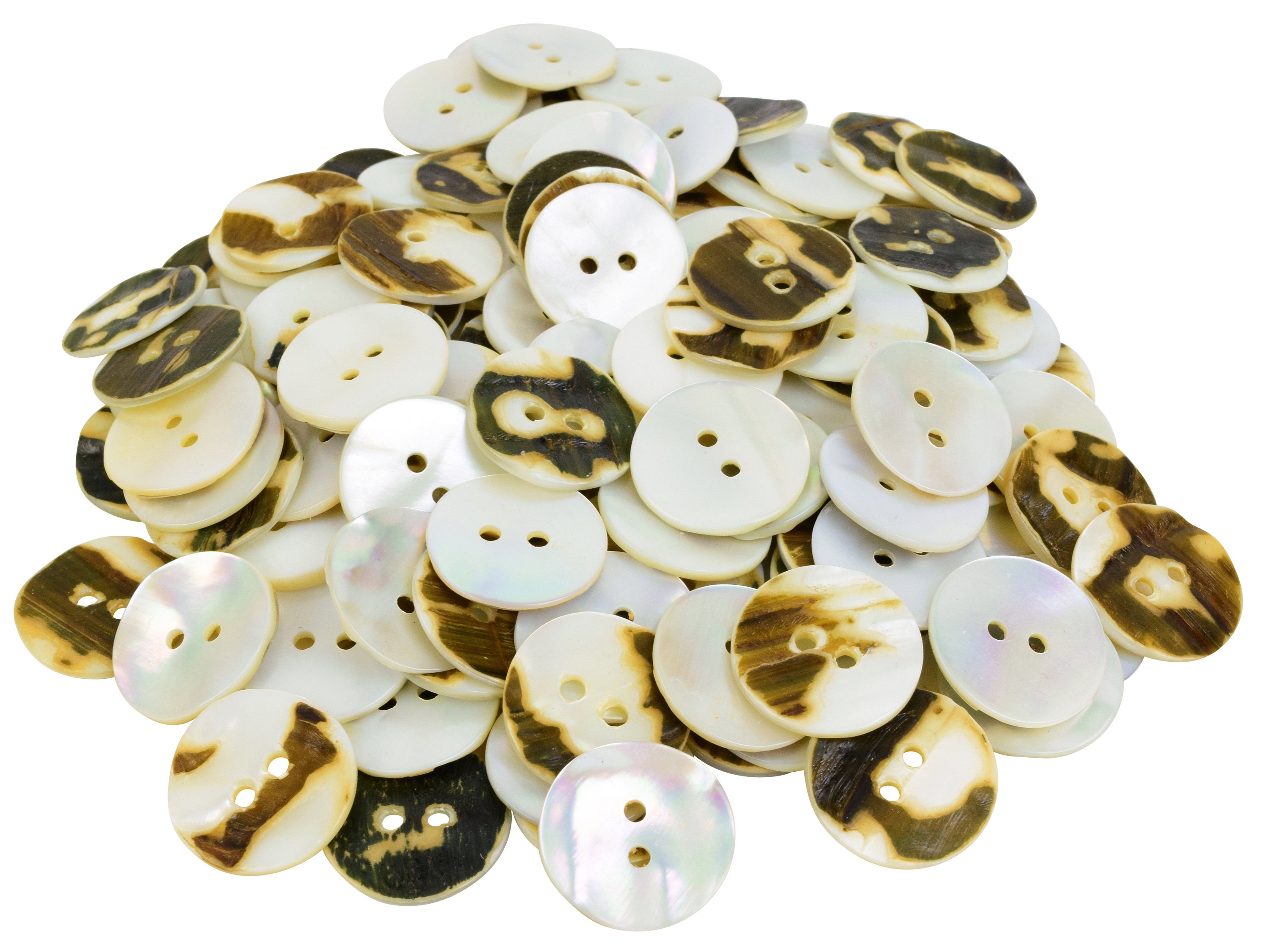 Brown Mother Of Pearl Button: 20L (12.5mm or 0.492)
