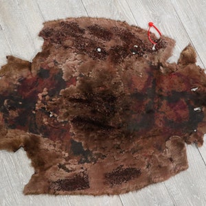 Dyed & Sheared Acid-washed Beaver Skin (50-55-G4487) Y1L