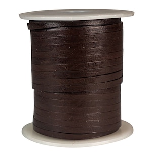 Flat Leather Cord 3mm x 25m: Brown (297C-FL30x25BR) Y2L