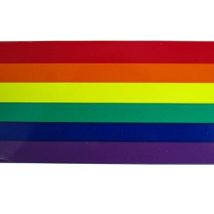 Two (2) Rainbow Flag Bumper Stickers (1160-10-05) Y2K