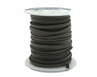 Charcoal Deerskin Lacing - (1) 50-foot spool, 1/8th inch lace.  Deerskin lace (297-18x50CC) Y2K