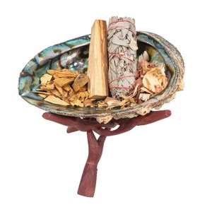Jumbo 7.5&quot;+ African Abalone Shell Smudge Kit (2ASK-01) Y3L