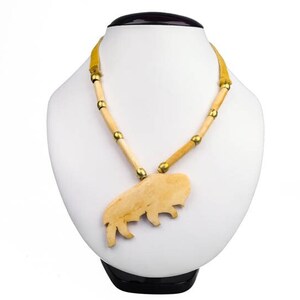 Iroquois Bone Buffalo Necklace (199-105) G2