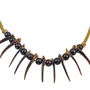 Native Assembled Real 10-Claw North American Badger Claw Necklace (368-710-G6050) Y2H