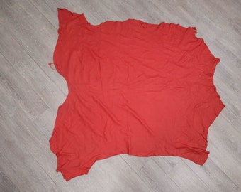 Garment Deerskin Leather: Red 17.5 sq ft (40-GAR-RD-G2264)