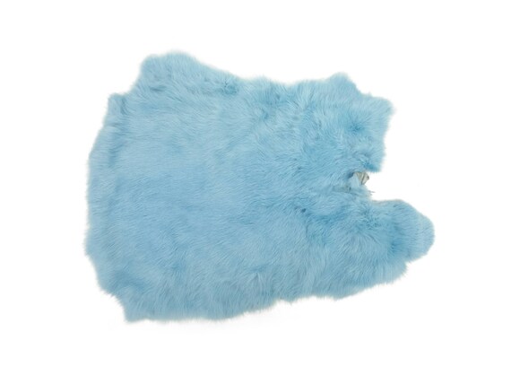 Dyed Premium Grade Spanish Rabbit Skin : Baby Blue 188-D-11 | Etsy