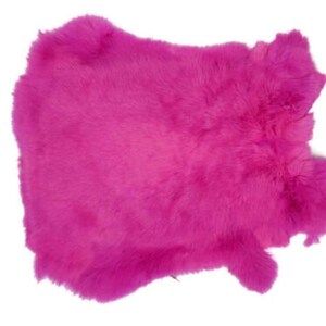 Premium Plus Jumbo Czech Rabbit Pelt - #1/#2 - Dyed Pink (283-1-CZPK) Y1J
