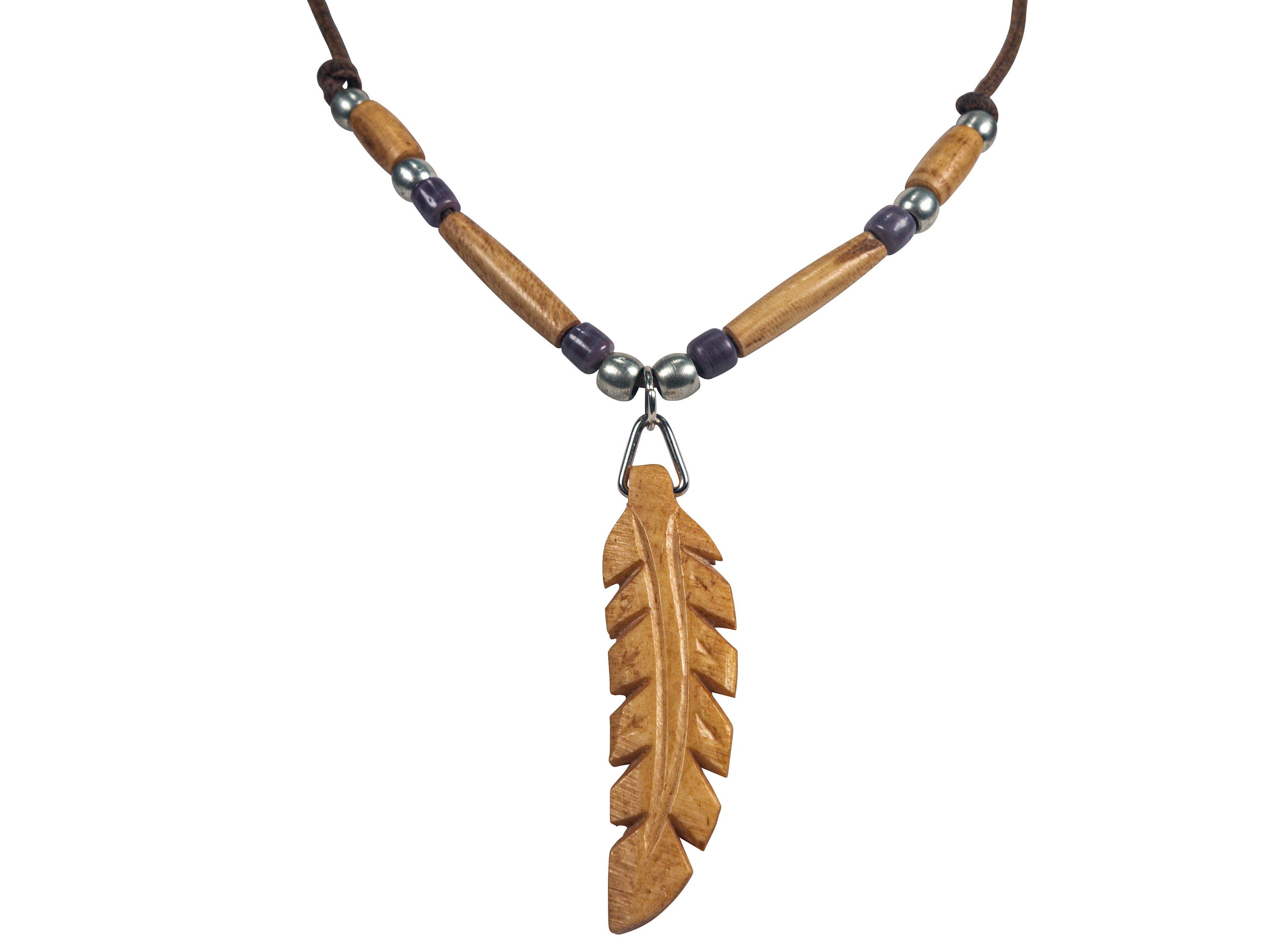 Native Assembled Mohawk Bone Feather Necklace (200-126) Y2K Native Assembled Mohawk Bone Feather Necklace (200-126) Y2K