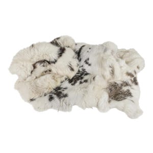 Three (3) Skins of Heavy Low Grade Rabbit Scrap: Natural Spotted (140-HVN-C) Y2L