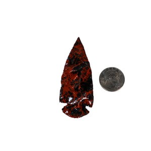 Three (3) Mahogany Obsidian Arrowheads: 3" (76-MO30) image 3