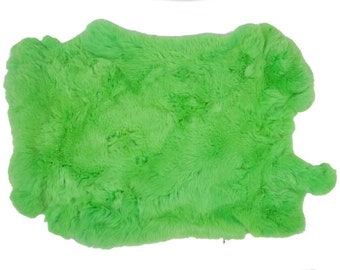 Rex Rabbit Skin #1 Dyed Green Pelt (142-1GRB-AS) Y2K