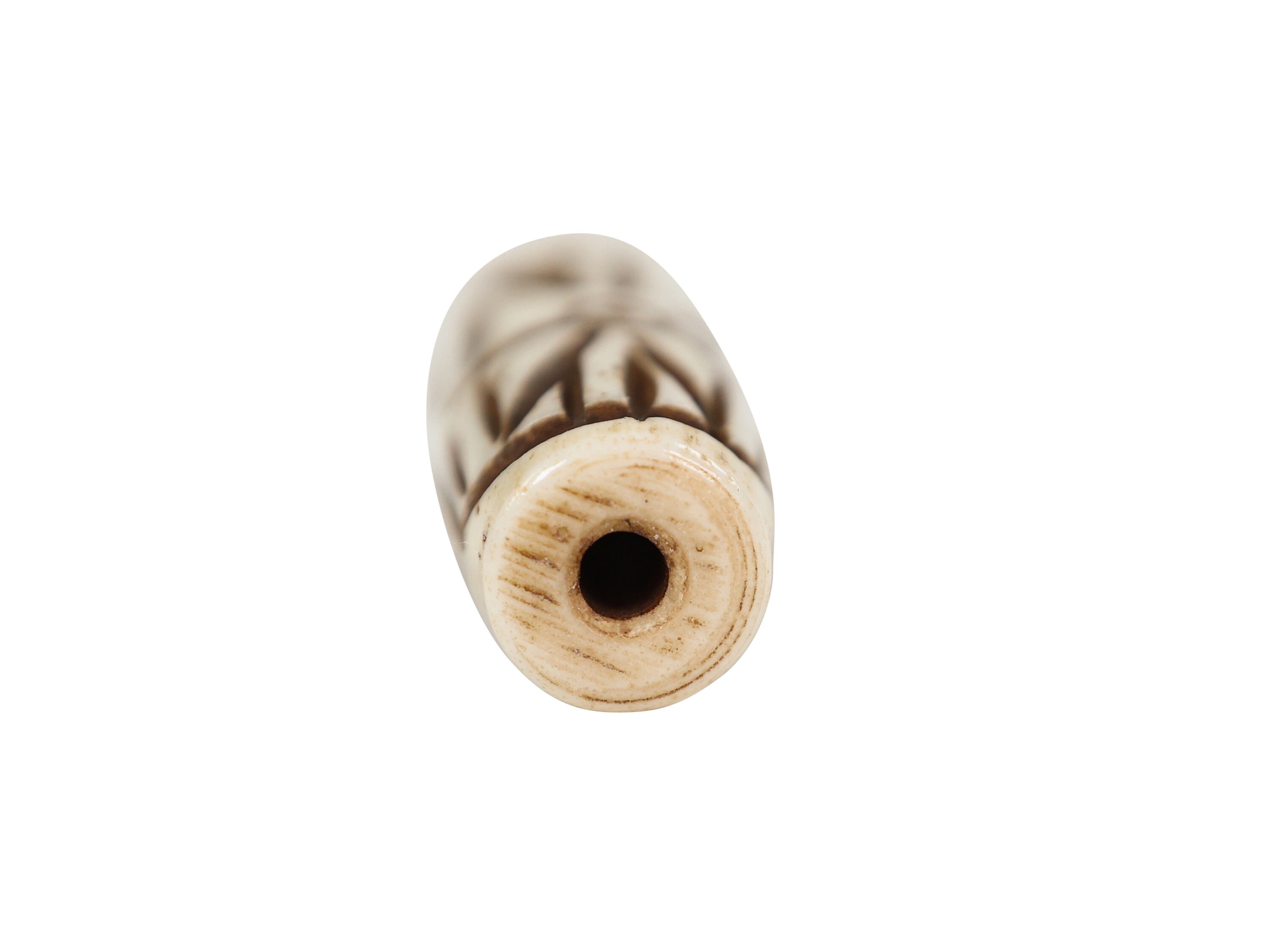 One Hundred (100) Carved Bone Beads: 1