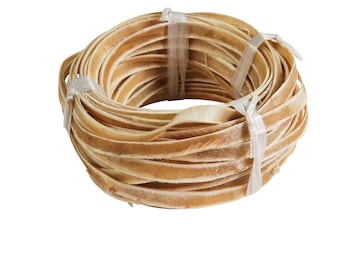 Machine Cut Double Back Cow Rawhide Lacing: 1/2" x 60 ft bundle (1107-10-1/2)