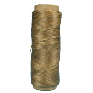 One 100-foot Spool of Dark Natural Color 1/8th wide 70 lb test Imitation Sinew (287-1-42-NA) Y2H