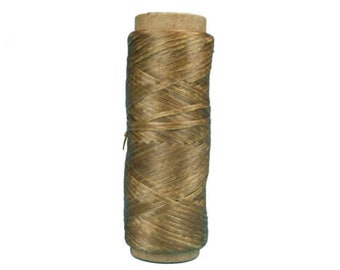 One 100-foot Spool of Dark Natural Color 1/8th wide 70 lb test Imitation Sinew (287-1-42-NA) Y2H
