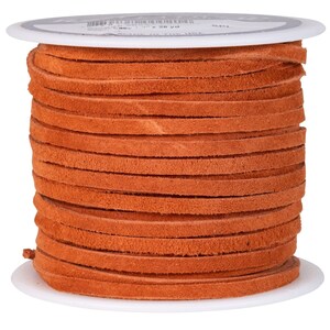 Suede Lacing - (1) 25 yard (75 foot) spool, 1/8th inch lace. Rust Color. (3218x25RU) Y1L