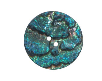 Mexican Green Abalone Shell Button: 40-Line (1394-40L) Y1L