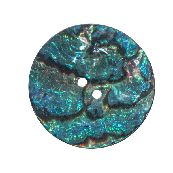 Mexican Green Abalone Shell Button: 40-Line (1394-40L) Y1L