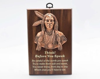 Wisdom Plaque: Think Before You Speak (549-2)