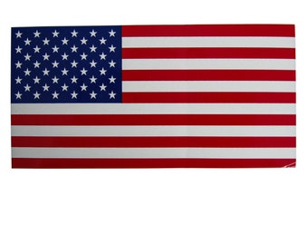 Two (2) USA American Flag Bumper Stickers (1160-10-10) Y2K