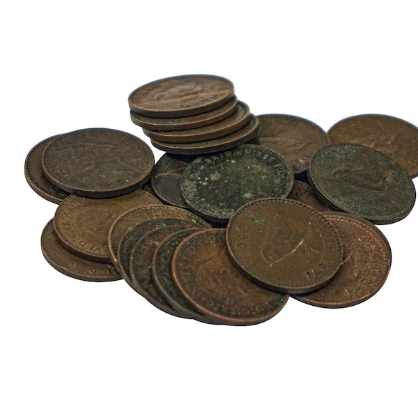 One 25-Pack of Assorted Bulk Old English Farthings for Craft Purposes (1392-F-25) 8UQ