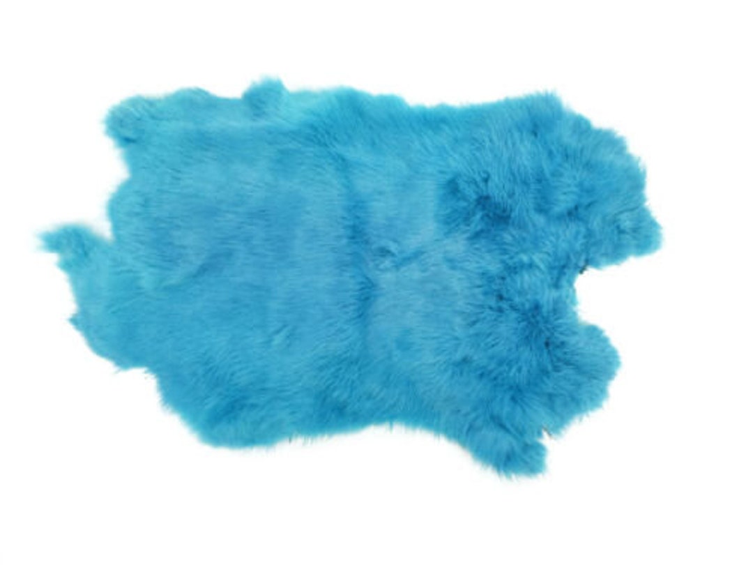 Dyed Premium Grade Spanish Rabbit Skin : Turquoise Blue (188-D-12) - Etsy