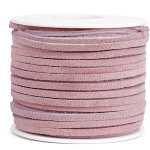 Suede Lacing - (1) 25 yard (75 foot) spool, 1/8th inch lace. Pink Color. (3218x25PK) A