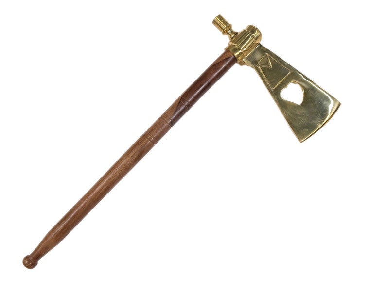 Tomahawk Pipe Brass Heart With Wooden Handle 1338BW53AS Etsy