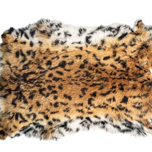 Printed Rabbit Skin: Sunda Leopard Cat Pattern (188-P17C) Y1L