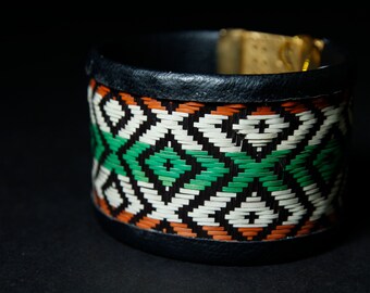 Reproduction Pre-Colombian Jewelry: Woven Cuff Bracelet (1249-30-G03)