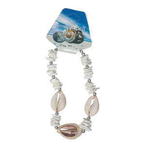 9.5&quot; Cowrie Shells & Puka Chips Anklet (269-AP03-AS) Y1X