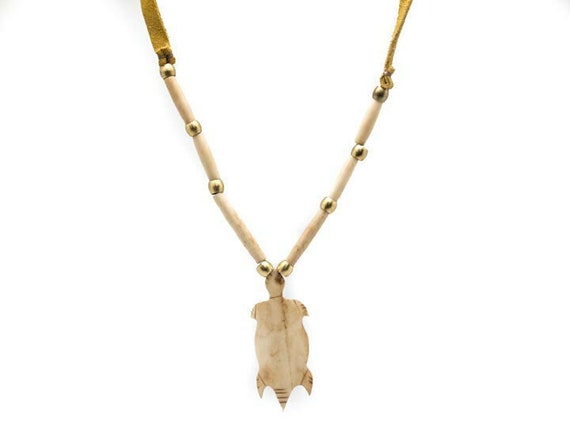 Mother of Pearl Turtle Necklace with Twisted Cord | The Hawaii Store