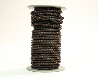 Bolo Round Braided Lace 5mm x 25 yards (75ft): Chocolate Brown (297-RB5x25CB) Y2L